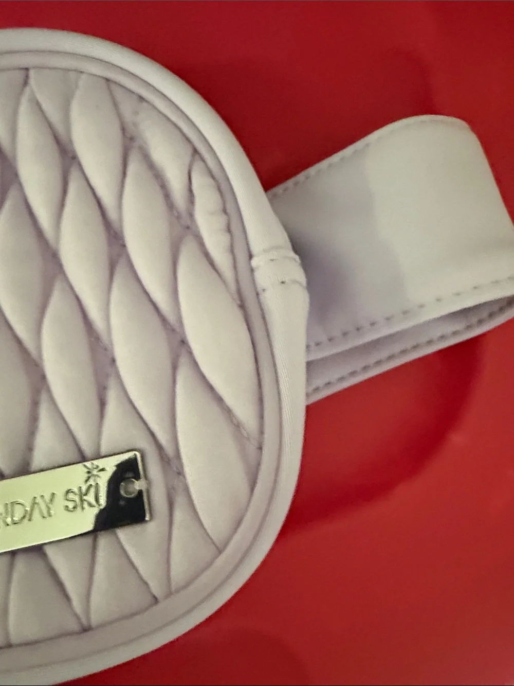 Sunday ski Quilted Lavender Crossbody Belt Bag